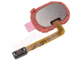 Botón home rojo coral con sensor de huellas para Samsung Galaxy A20e (SM-A202)